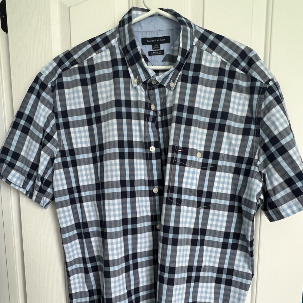 ☀️ Short sleeve plaid men shirt